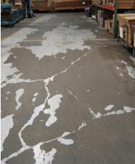 repair flaking on industrial concrete floor
