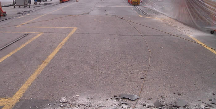 abrasion resistant concrete floor before